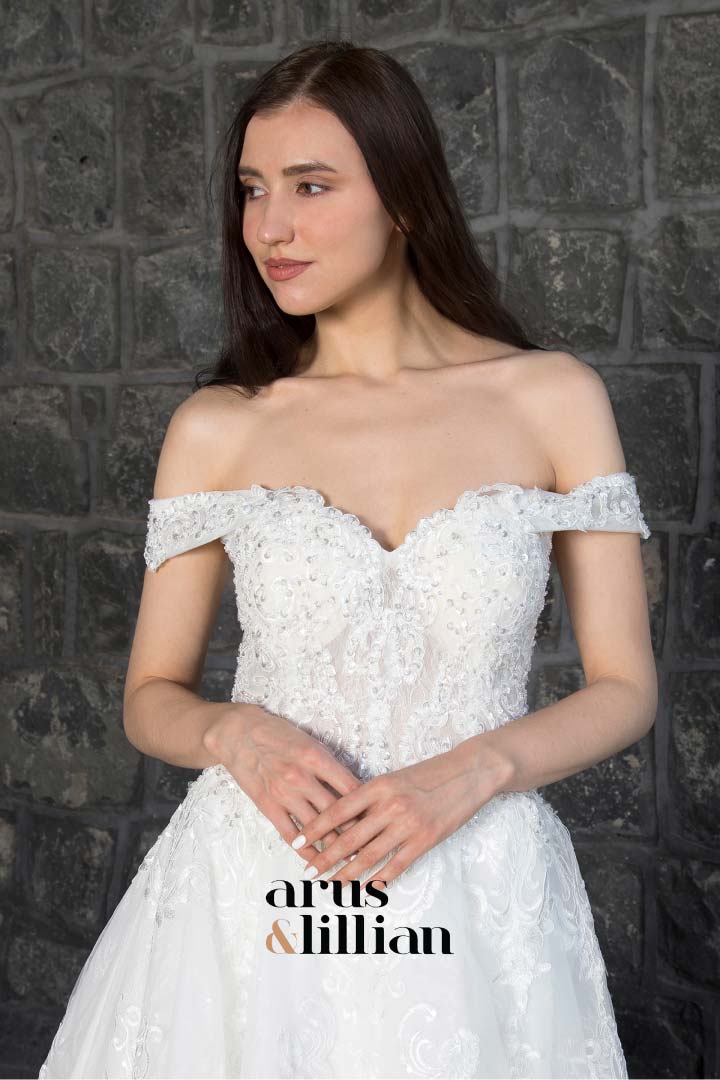 ثوب عروس فستان زفاف arus and lillian 20126 -3